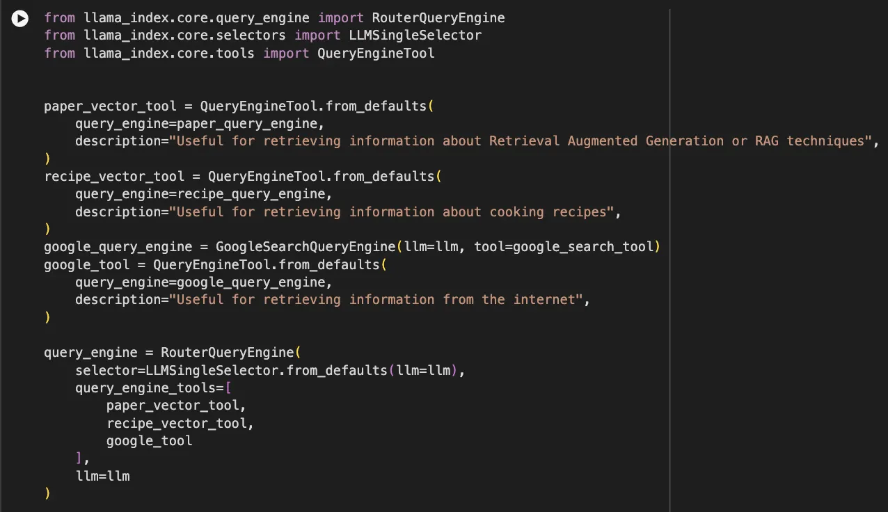 Create the query router
